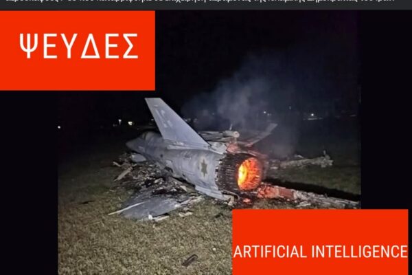Αυτή η εικόνα ΔΕΝ δείχνει F-35 του Ισραήλ που καταρρίφθηκε στο Ιράν