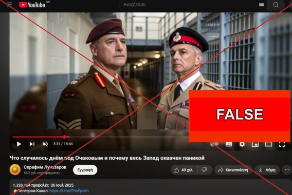 False claim that British officers were captured in Ochakiv, Ukraine
