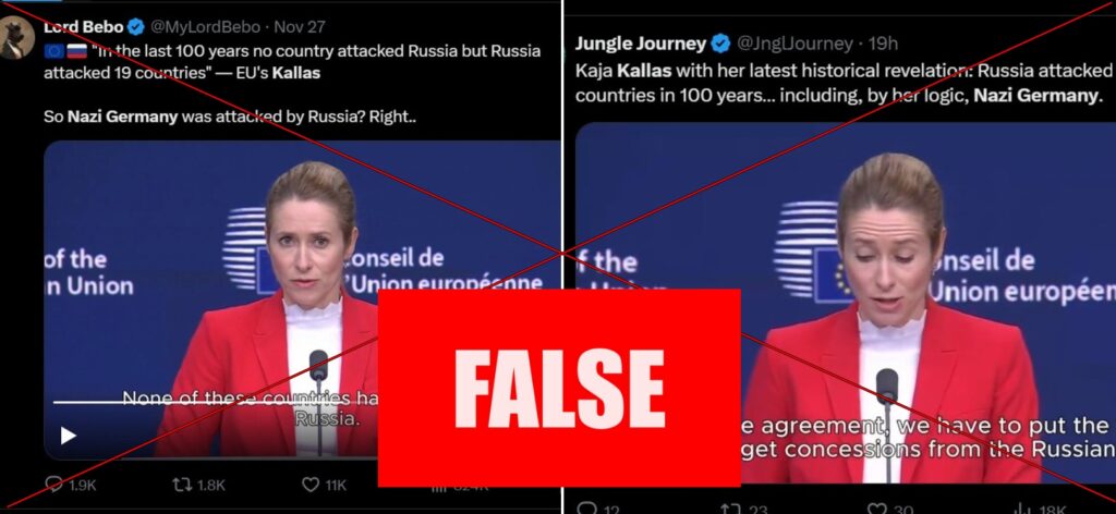 Russian Propaganda: A False Take on Kaja Kallas’s Words Distorts Her Message