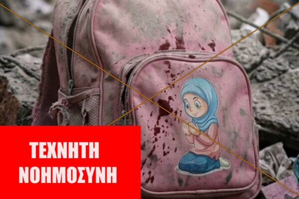 Προϊόν AI η εικόνα της αιματοβαμμένης τσάντας από το Ιράν