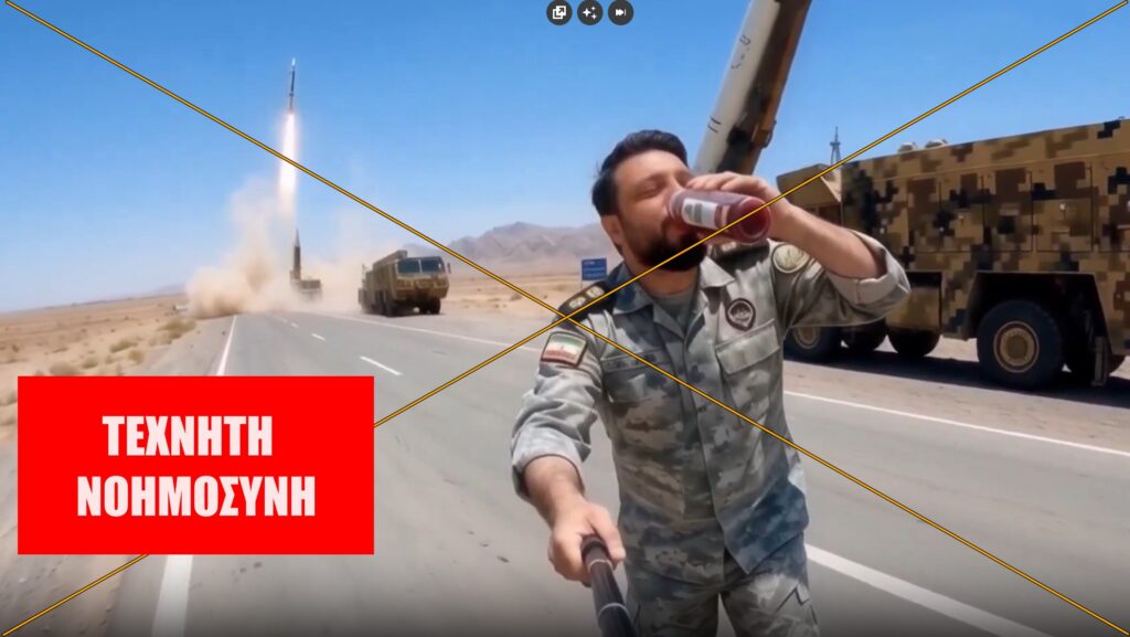 AI βίντεο Ιρανού Φρουρού “καταγράφει” εκτόξευση πυραύλου ενώ πίνει τσάι